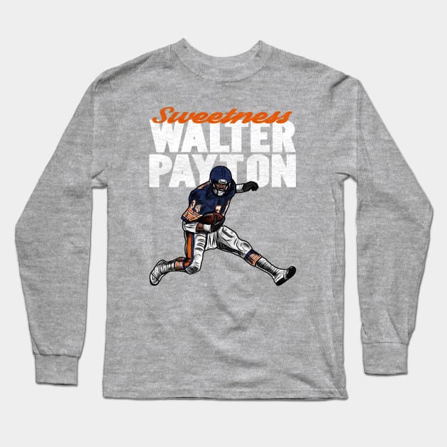 Walter Payton Chicago Hurdle Long Sleeve T-Shirt by Buya_Hamkac